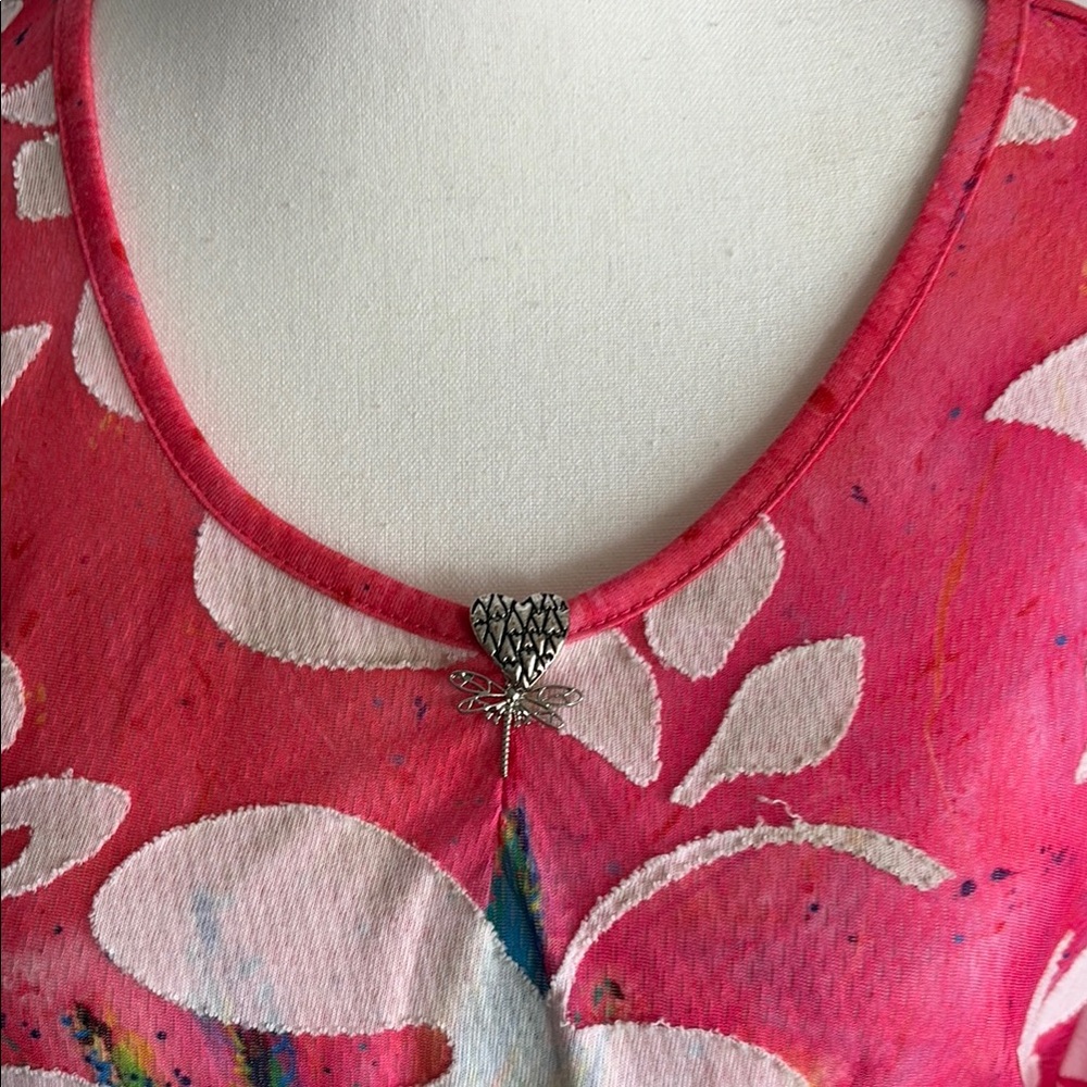 Leoma Lovegrove Women's Pink Floral Print Tunic Top - Picture 2 of 15